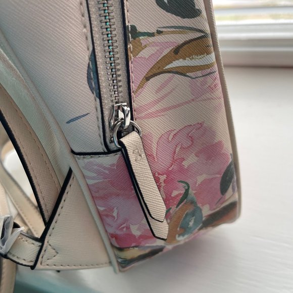 New Guess Pink Floral Mini Backpack - Picture 6 of 11